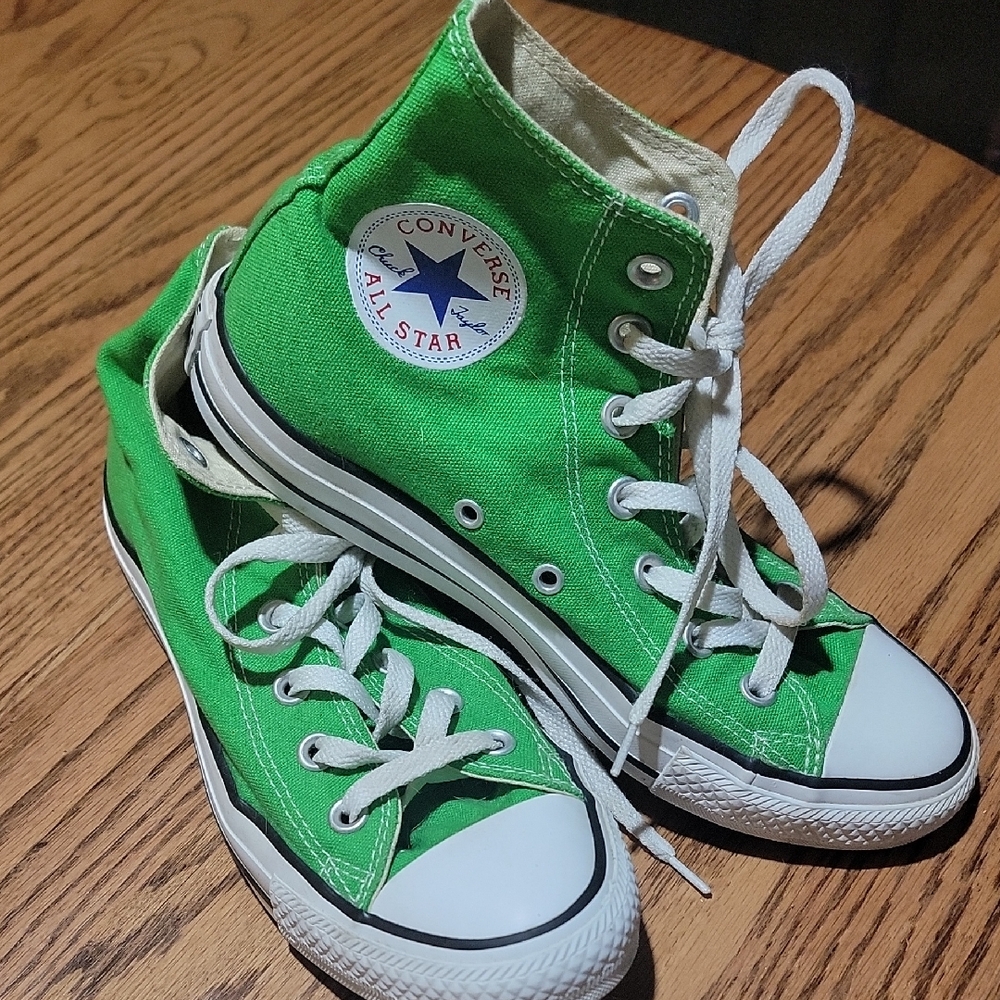 Converse CTAS Bold Turf Lime Green High Top Sneakers Size Womens 7, Mens 5